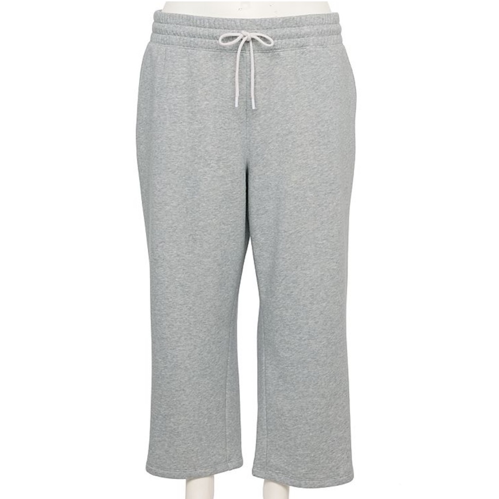 NWT Tek Gear dark frost Heather ultra soft fleece cropped pants size 3X